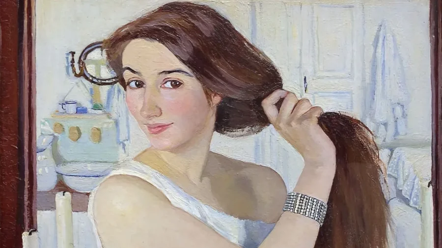 Автопортрет Зінаїди Серебрякової «За туалетом» (1909): художниця розчісує волосся перед дзеркалом. Неакадемічне мистецтвознавство – Костянтин Пономарьов