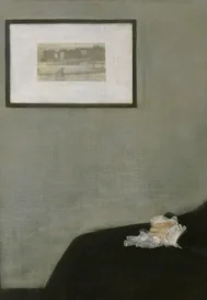 Джеймс Вістлер, Аранжування в сірому та чорному №1, відоме як Портрет матері художника. Профіль жінки в чорному, вікторіанський стиль.