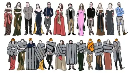 Опера-кабаре «ТГШ. Подорож у часі». Костянтин Пономарьов – театральний художник, художник з костюмів. Березіль